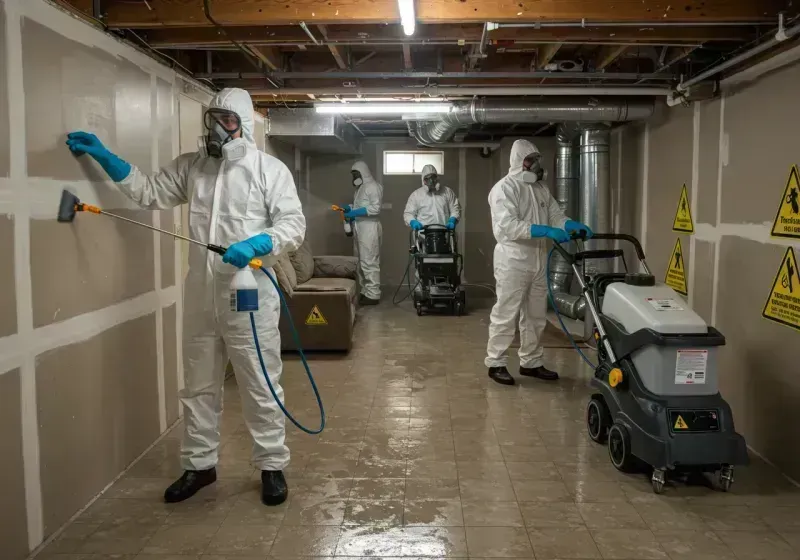 Basement Moisture Removal and Structural Drying process in Whitley County, KY